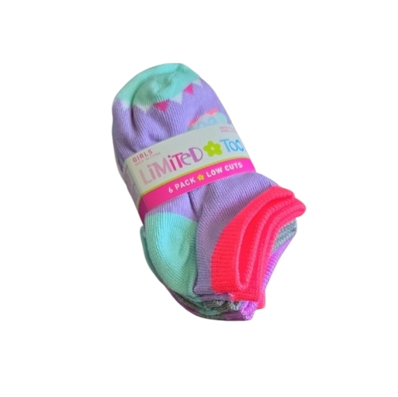 LIMITED TOO | Girls' Low Cut Owl Print Socks | Purple, Pink, and Mint - Picture 1 of 3